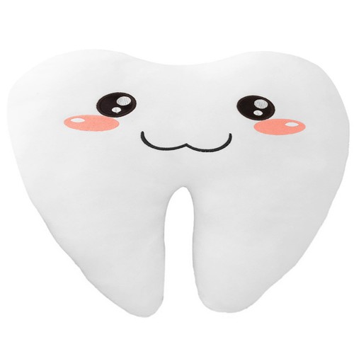 Cute tooth shaped throw - throw, pillow