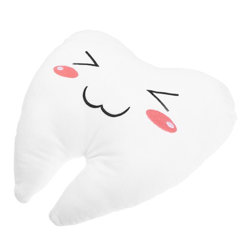 Cute tooth shaped throw pillow - cute,