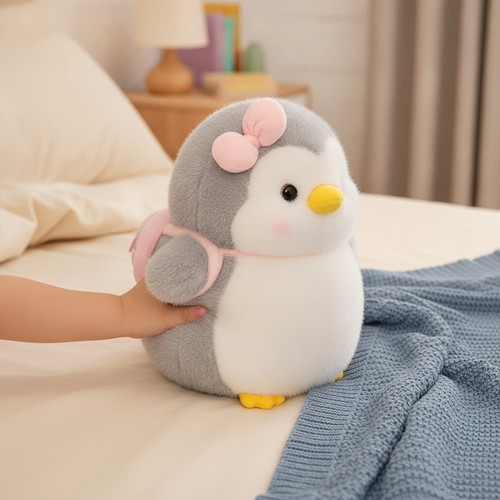 Pinguin plüsch kuschelkissen - pinguin,