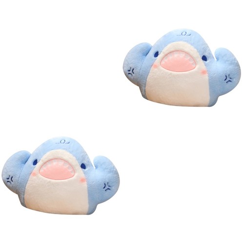 Sky blue cartoon shark throw - cartoon,